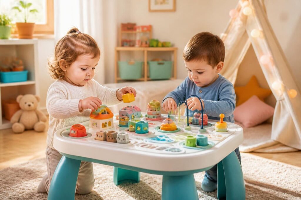 découvrez comment choisir une table d'activité adaptée aux enfants de 1 à 3 ans, pour favoriser leur éveil et leur apprentissage par le jeu.